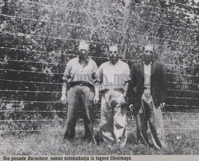 tre jugoslaviska faangar i lägret....jpg