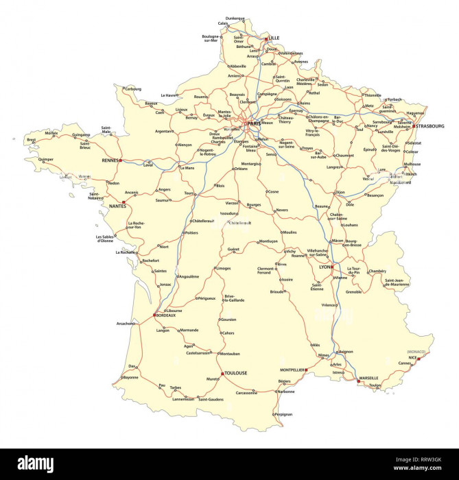 map-of-the-main-roads-of-the-french-railway-network-RRW3GK.jpg