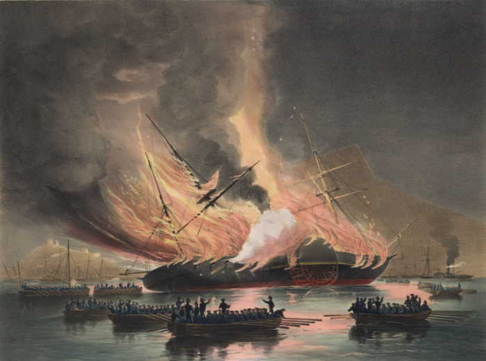 The_Burning_of_the_USS_Missouri_in_Gibraltar_(cropped).png
